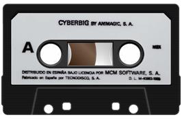 Cartridge artwork for Cyberbig on the Amstrad CPC.